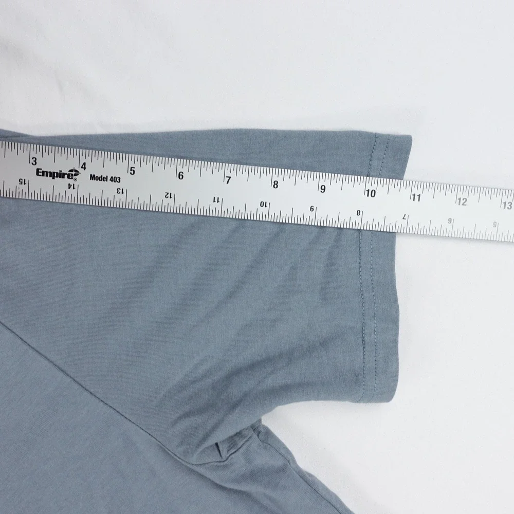 Free Fly Henley Shirt Men's 2XL XXL Bamboo Blend Short Sleeve Outdoor Blue